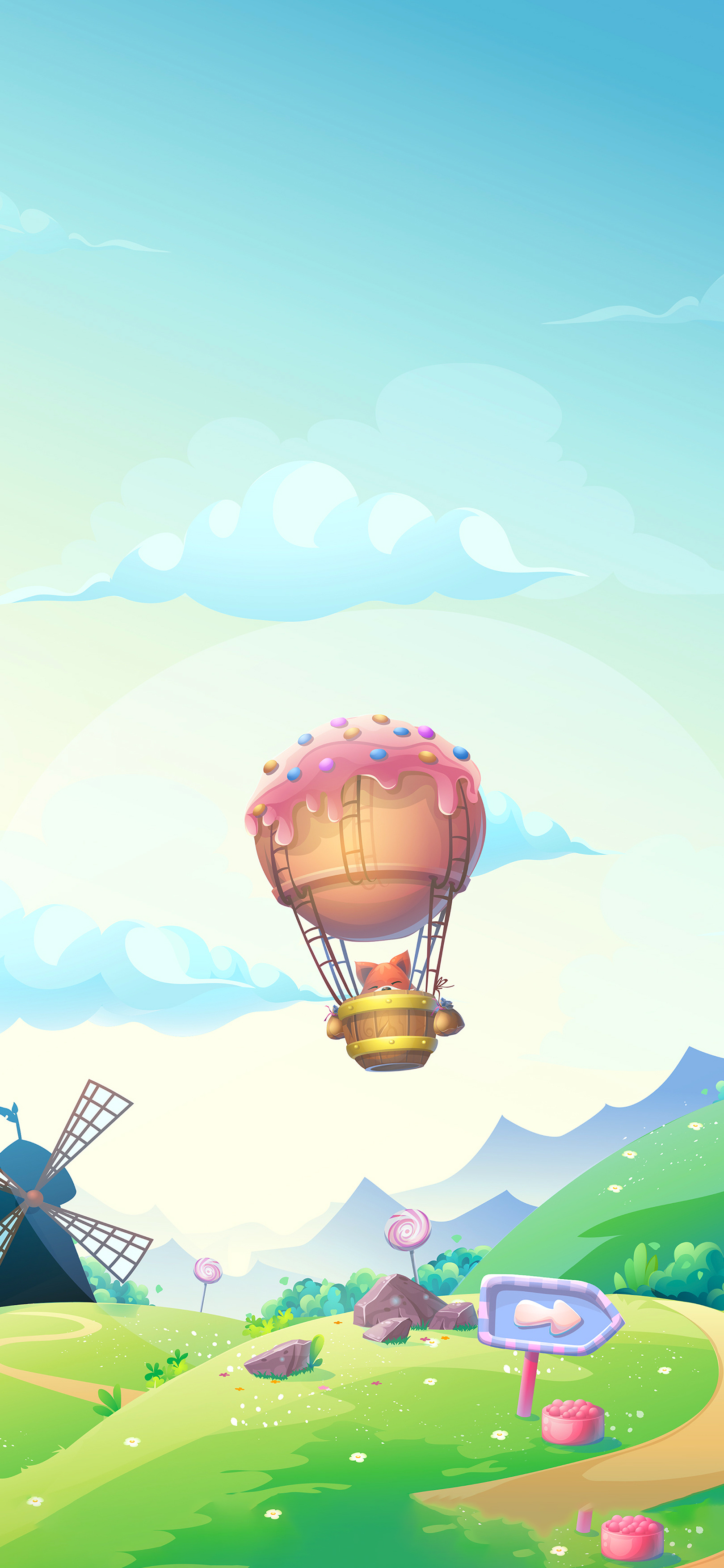 星球卡通壁纸4k超清无水印,3d壁纸卡通风景壁纸