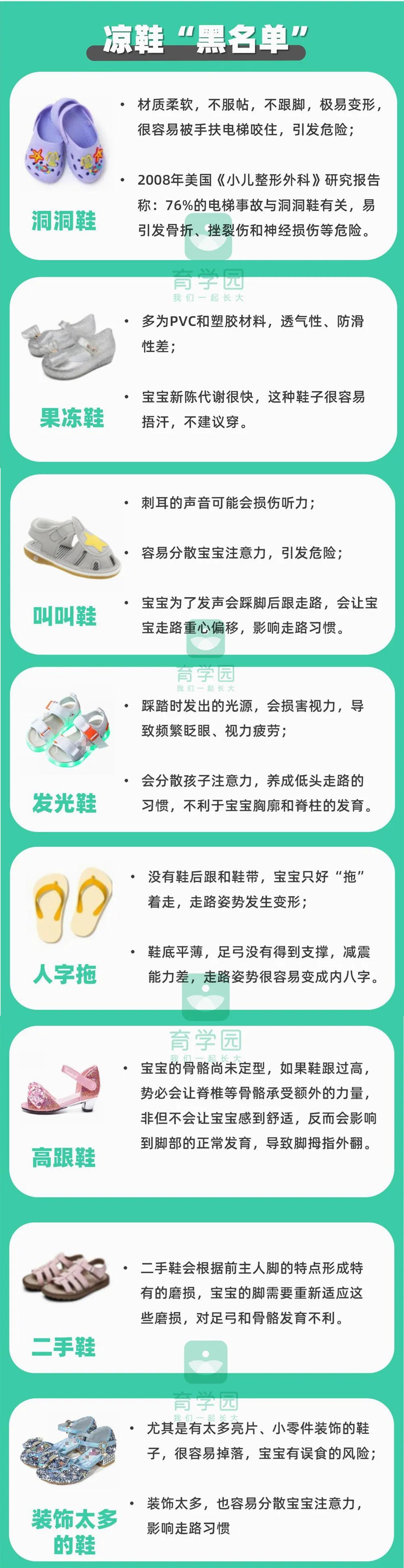 儿童凉鞋8种黑名单,千万不要给孩子穿的四种凉鞋