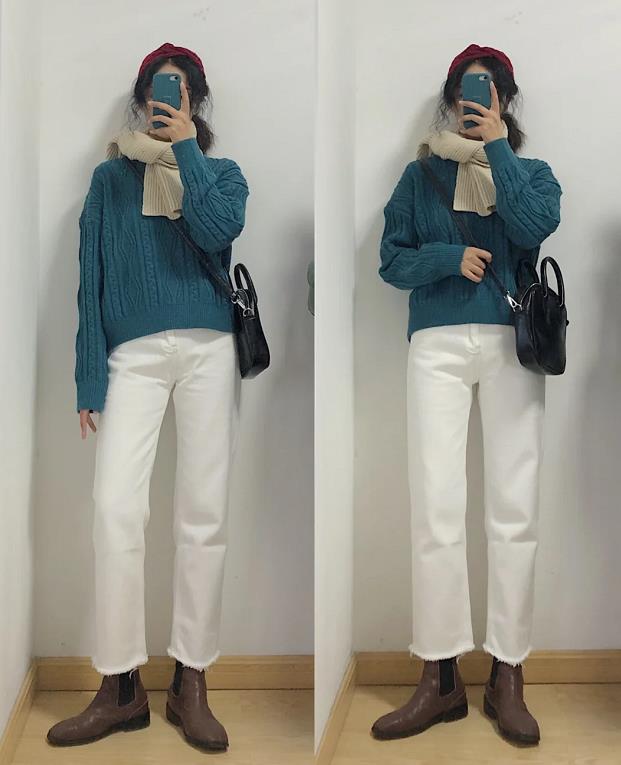 显白气质又柔软渐变慵懒风毛衣,浅紫罗兰色毛衣显黑还是显白