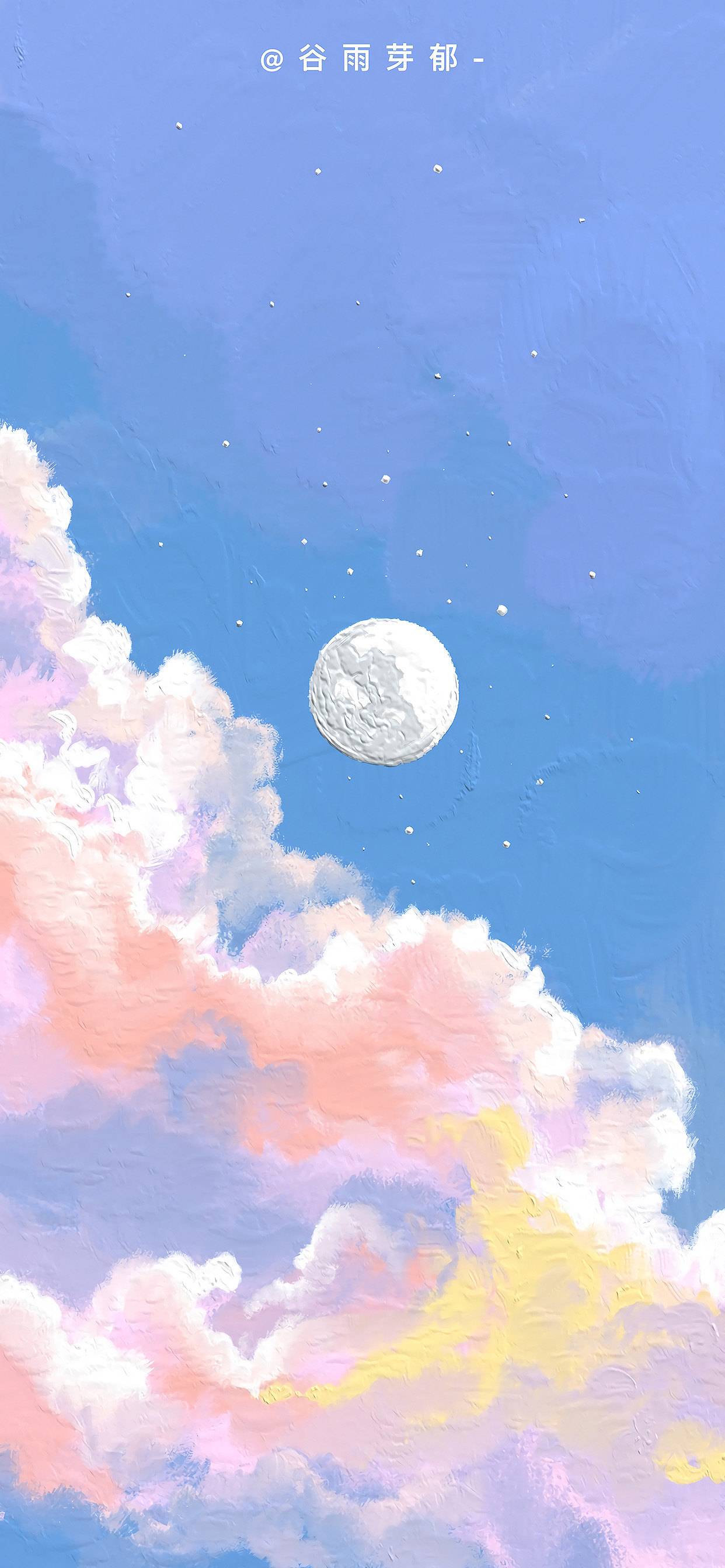 小清新油画壁纸插画,可爱又仙气的油画壁纸左下角取图