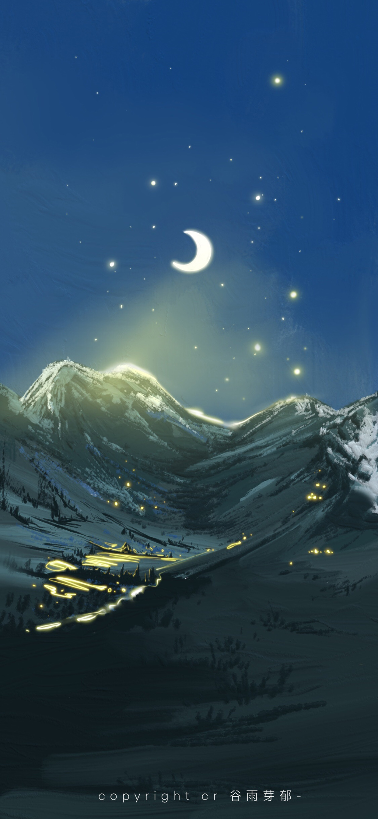 小清新油画壁纸插画,可爱又仙气的油画壁纸左下角取图