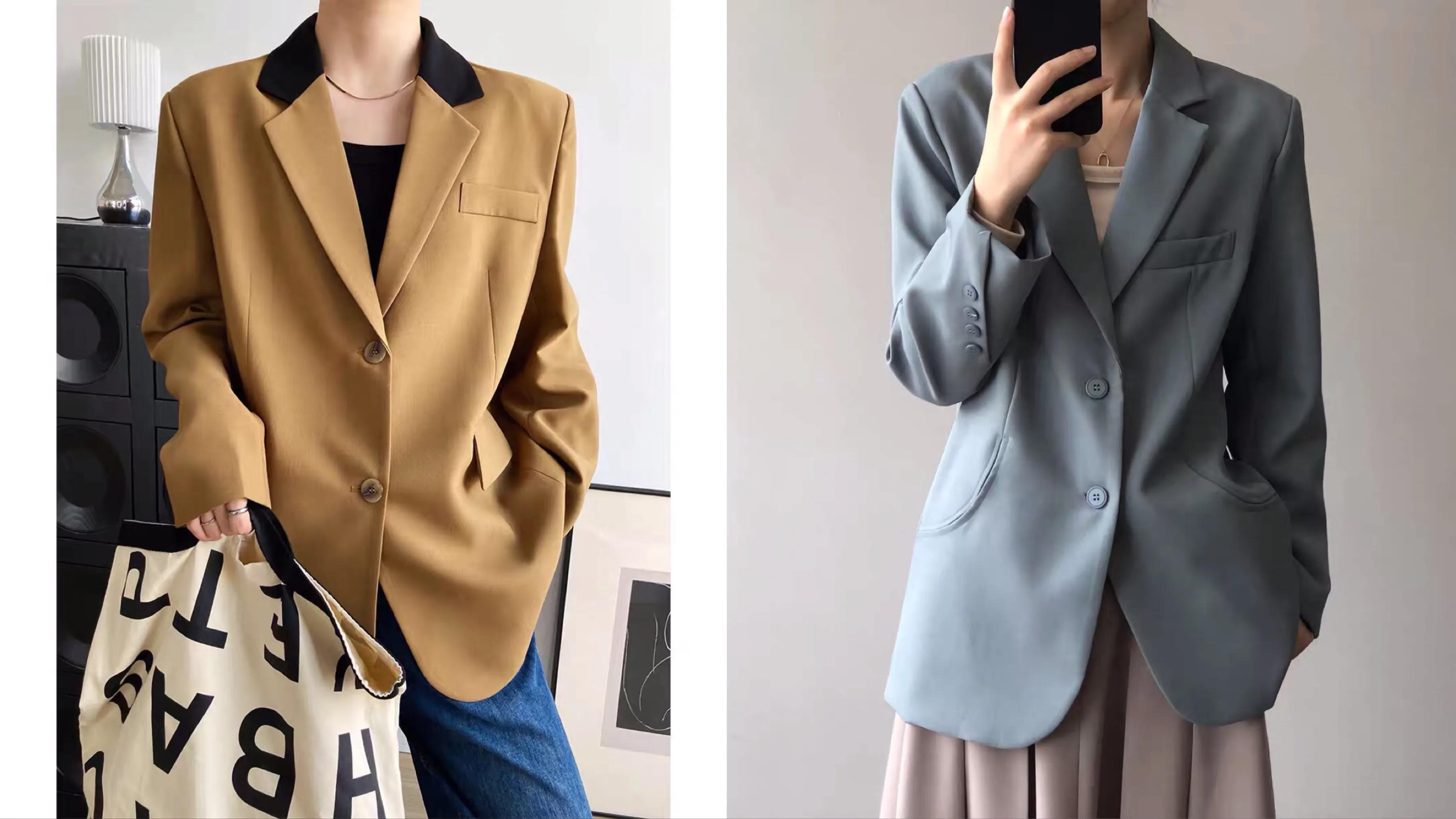 西装复古机车,复古竖条西装