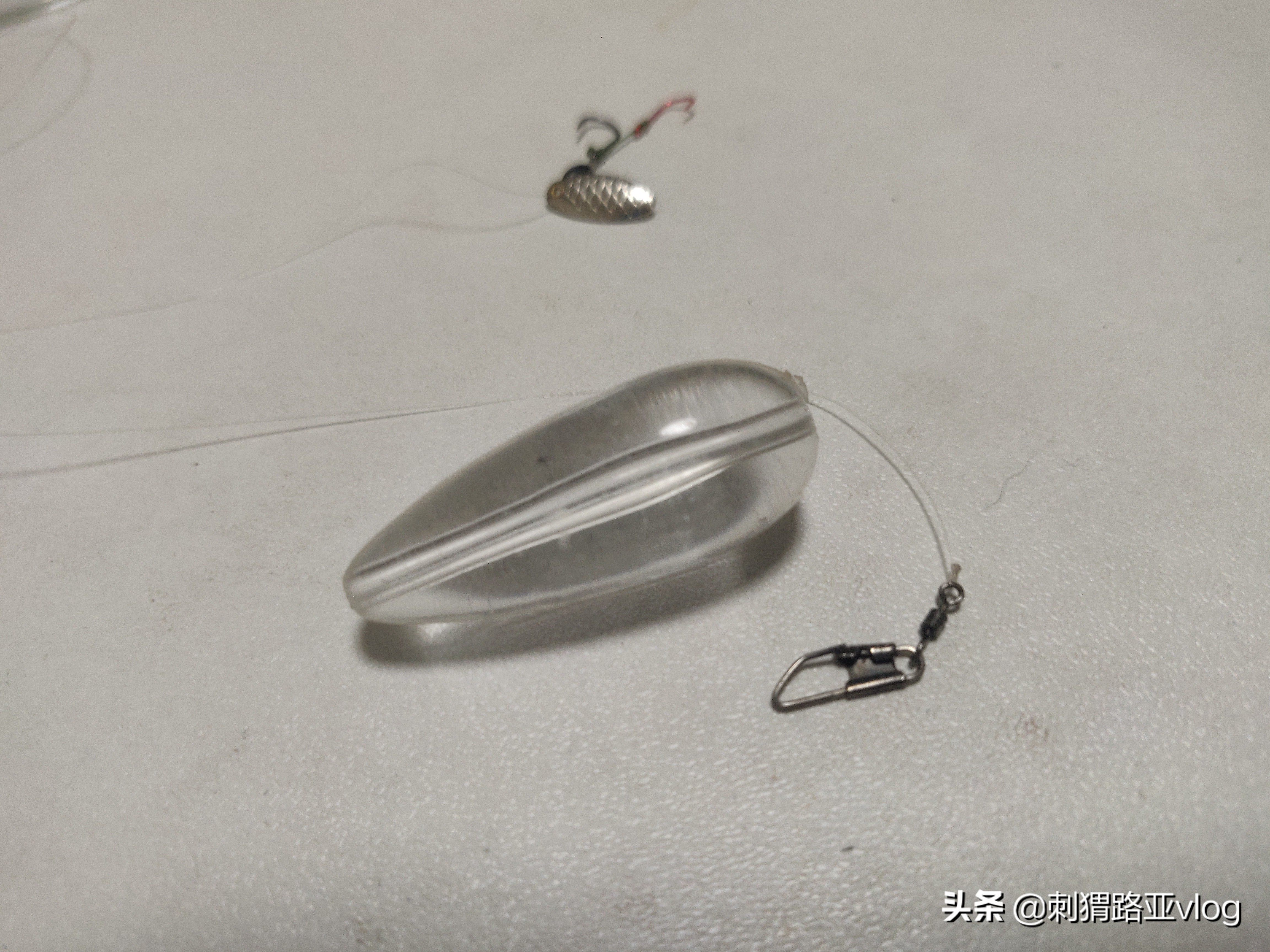 微物路亚亮片双钩钓组,路亚前导线双钩亮片绑法