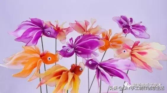 把彩色的*袜丝**套在铁圈上，最后竟然变得这么美（附教程）