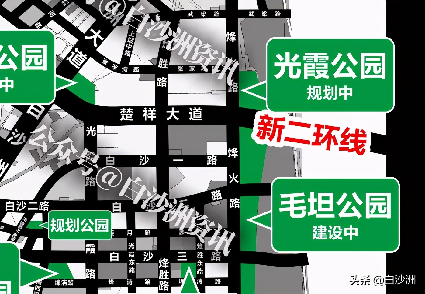 毛坦厂公园二期,白沙洲毛坦体育公园规划