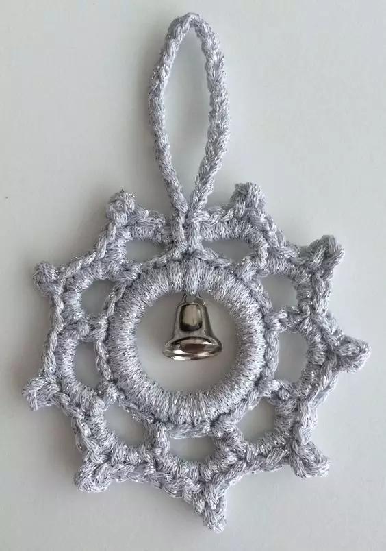 简单手工钩织雪花,钩编高清雪花图解教程