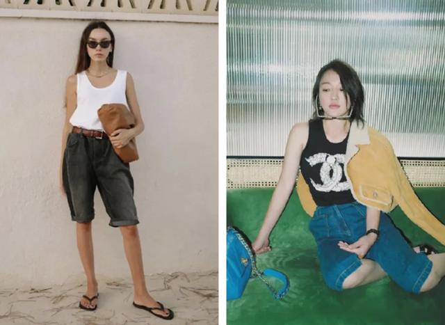 梨形身材高腰中腿裤,爸爸裤子直筒小个子