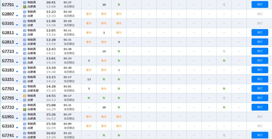 阜阳高铁开通到北京多少时间,阜阳高铁票价一览表