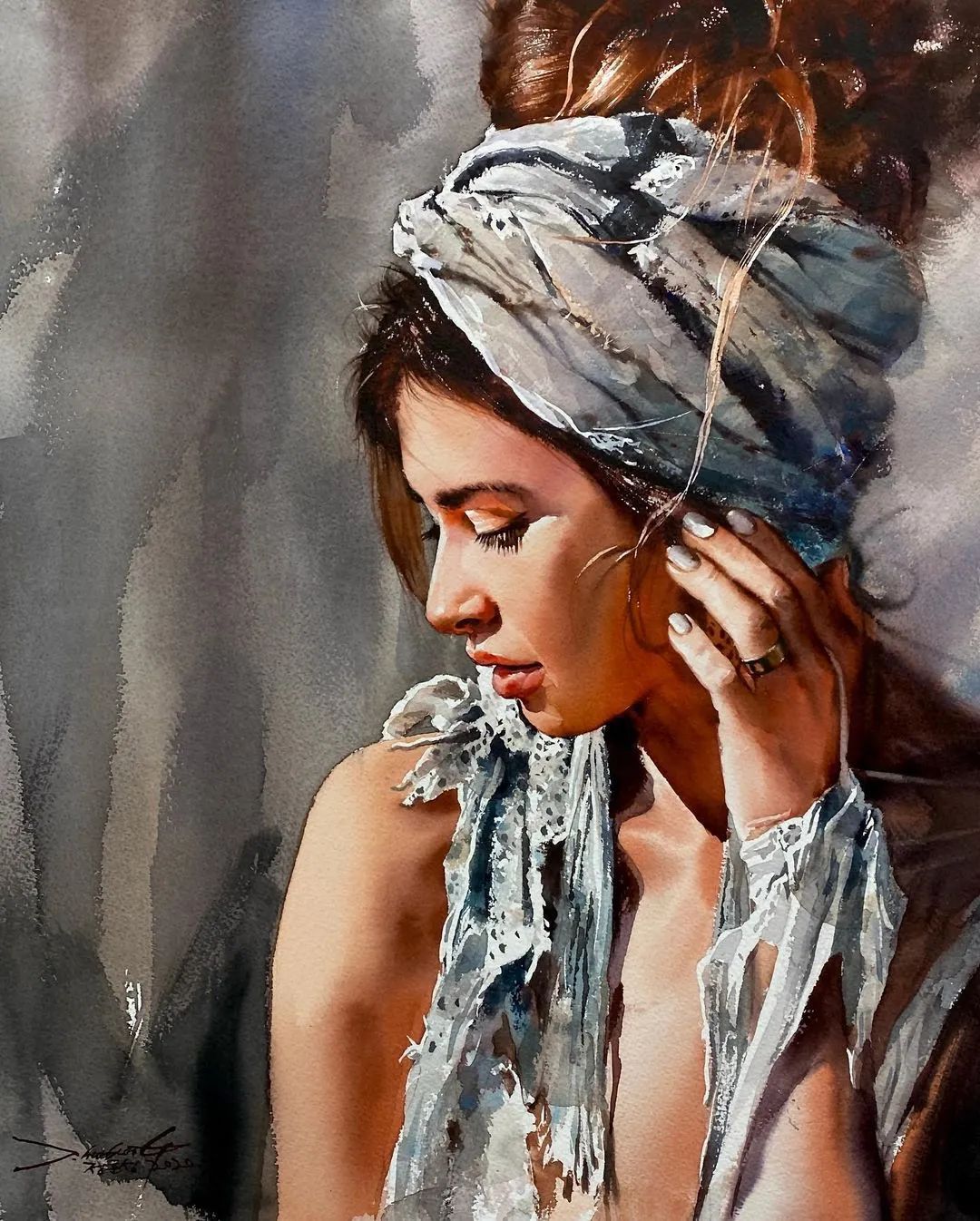 极简的水彩画作品,灵动脱俗的水彩画