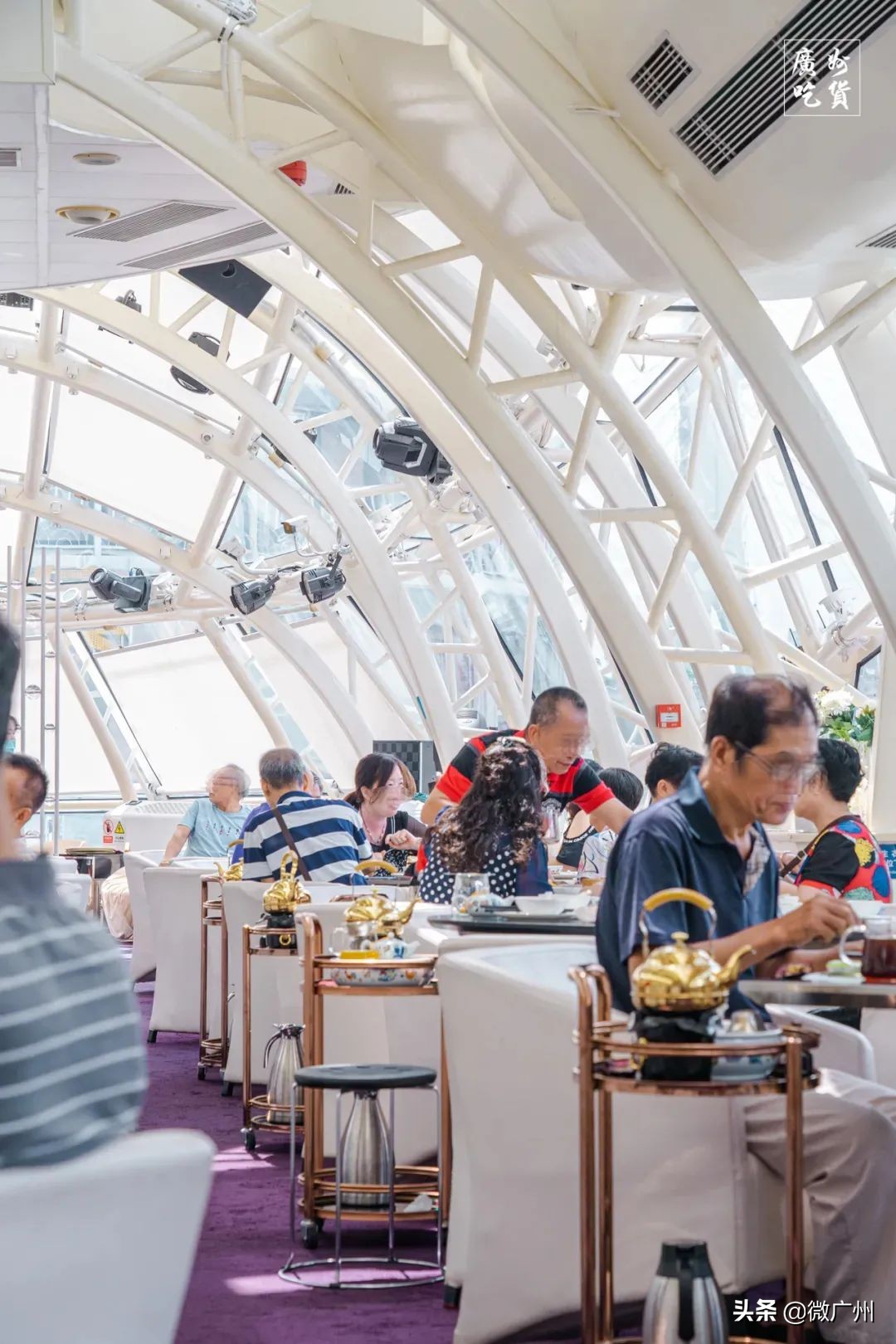 广州游船上吃早茶,广州船游珠江早茶