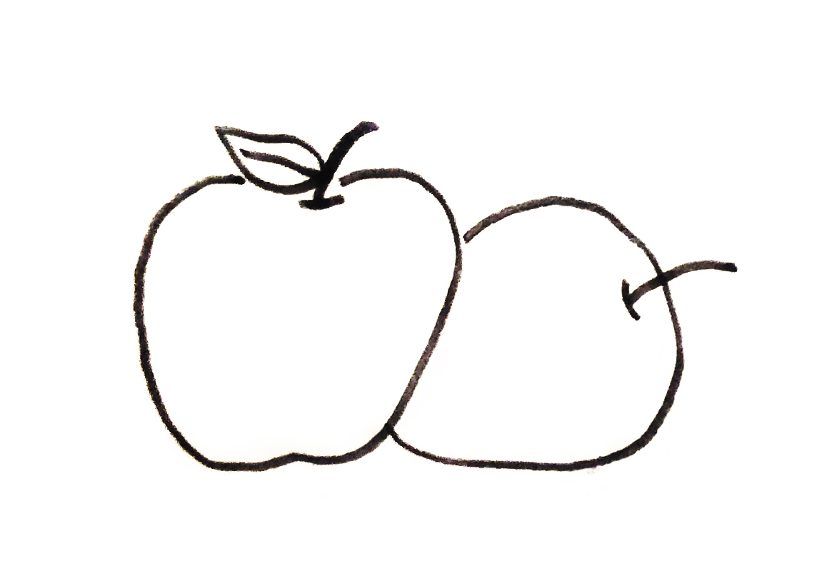 水果画简笔画可爱,卡通简笔画水果怎么画