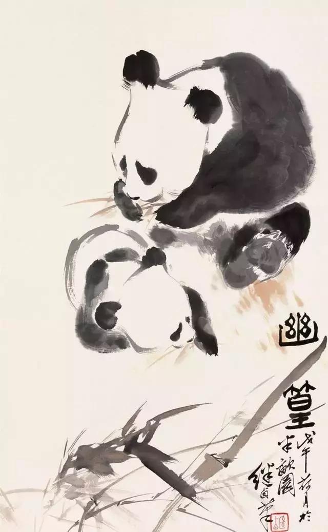 中国的国宝熊猫谁最可爱,国宝级写意熊猫