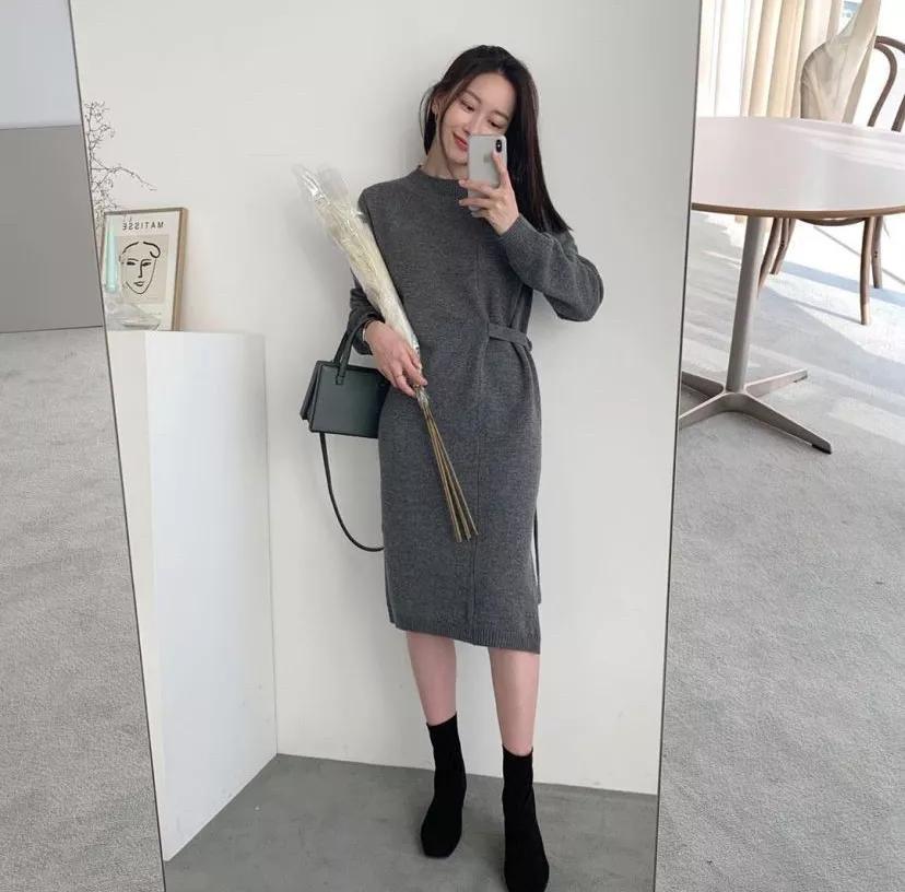 好看的冬季毛衣裙子套装,毛衣裙子太好看了这60件秋冬必买