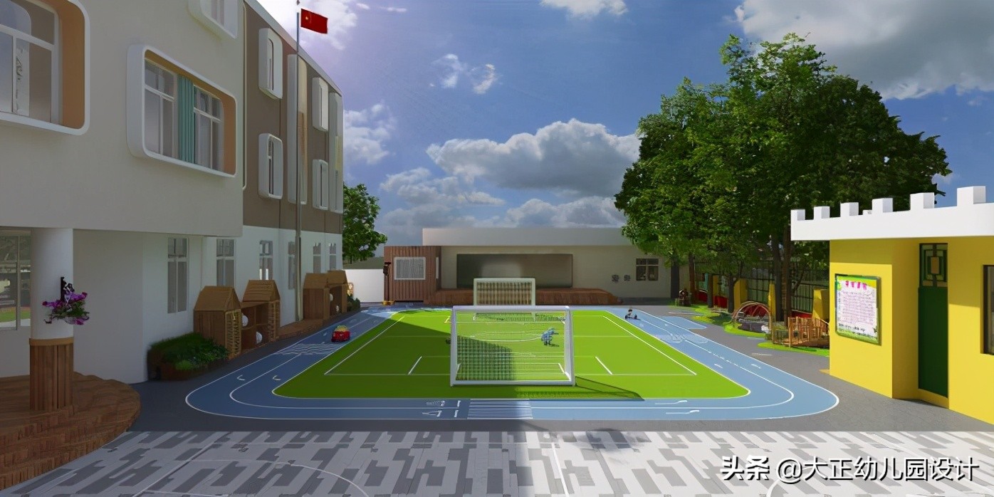 深圳创意幼儿园装修方案,幼儿园户外地面设计