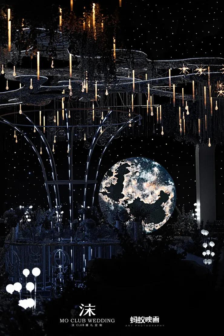 极简轻奢星空主题婚礼,西式城堡星空主题婚礼