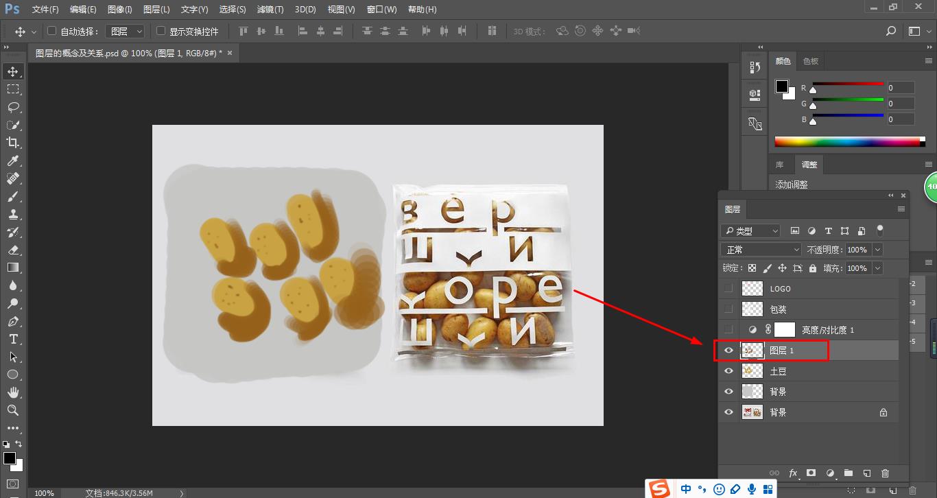 ps怎么把一个组向下建立剪切蒙版,ps剪切蒙版入门教程