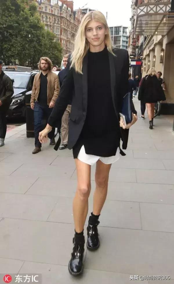奚梦瑶短靴穿搭,奚梦瑶穿短靴子