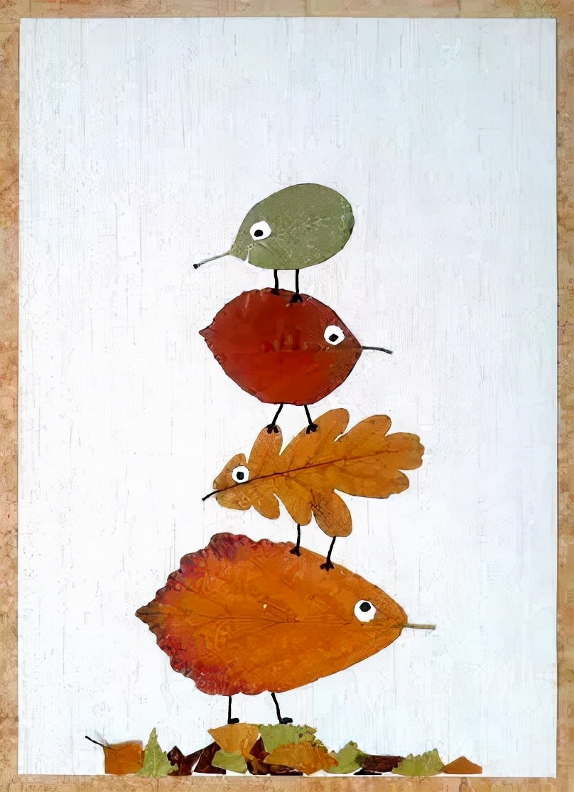 有多少种各种各样的小动物呢,用落叶做可爱的小动物