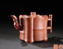 紫砂壶描金方壶,紫砂壶艺术感