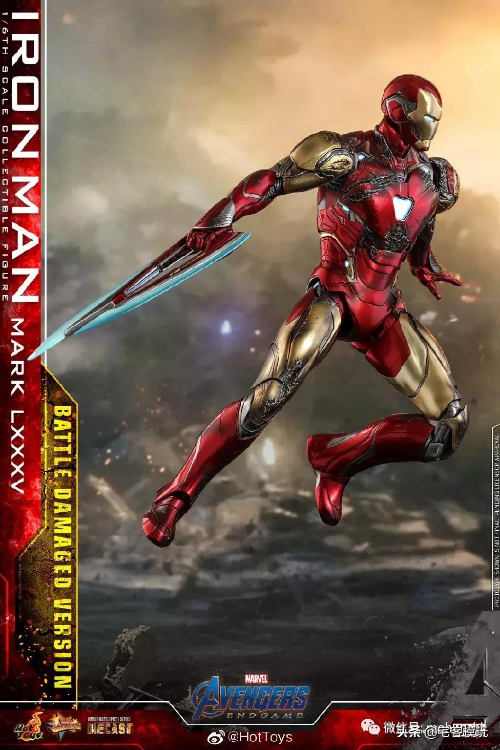 hottoys钢铁侠马克85战损,模玩hottoys
