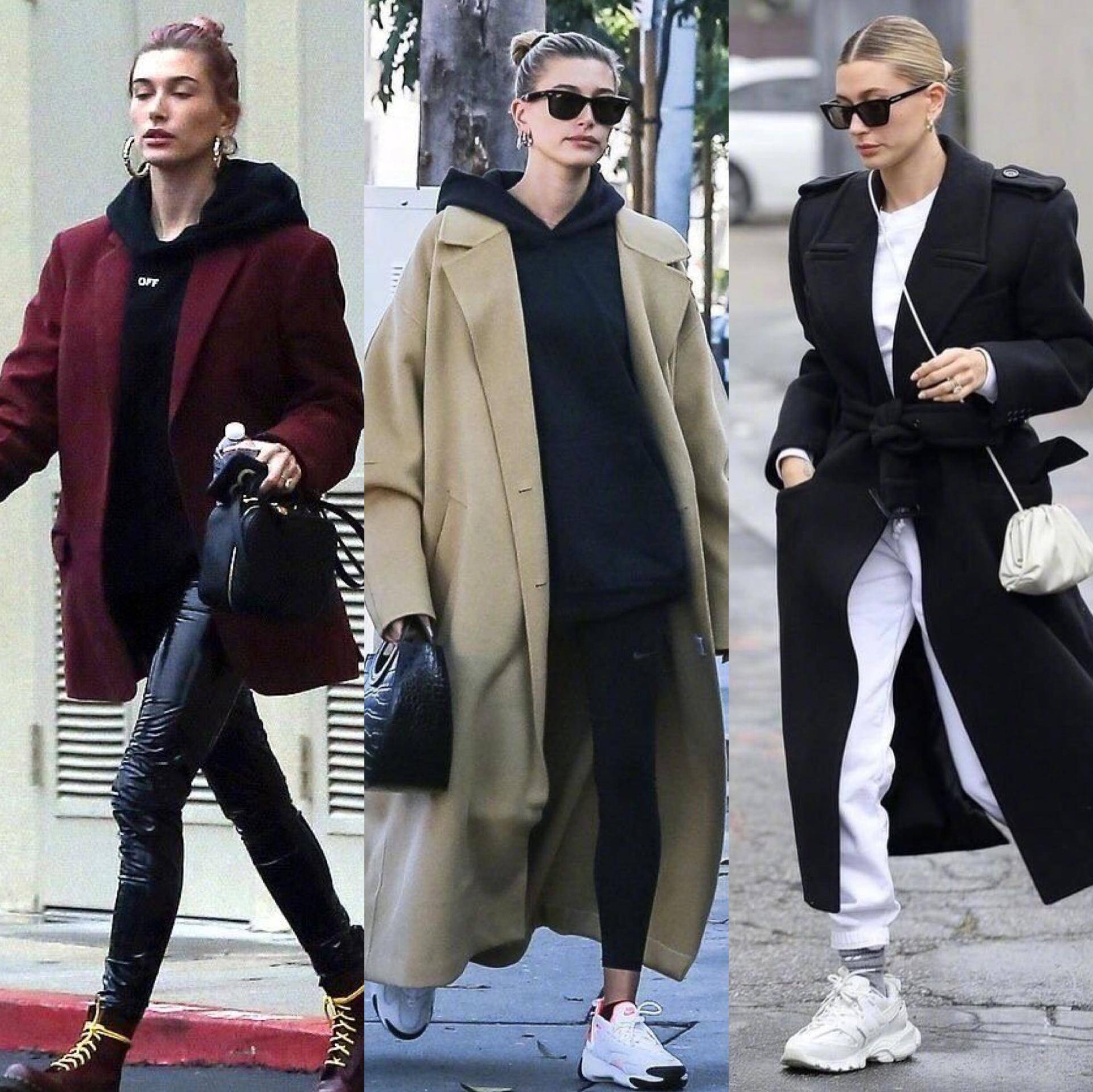 海莉冬季卫衣搭配,海莉穿搭冬季