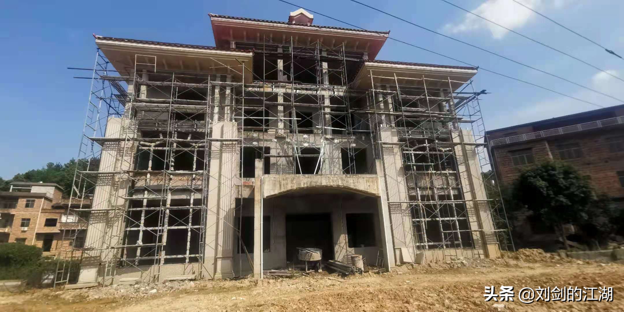 湖南高级别墅外观真实图,衡阳市乡村木制别墅图纸