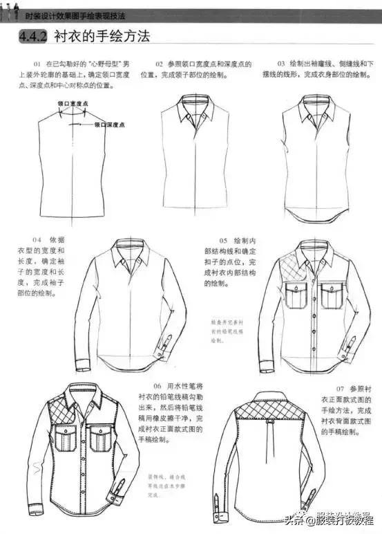 手绘服装款式图线稿书籍,服装款式图手绘专业教程