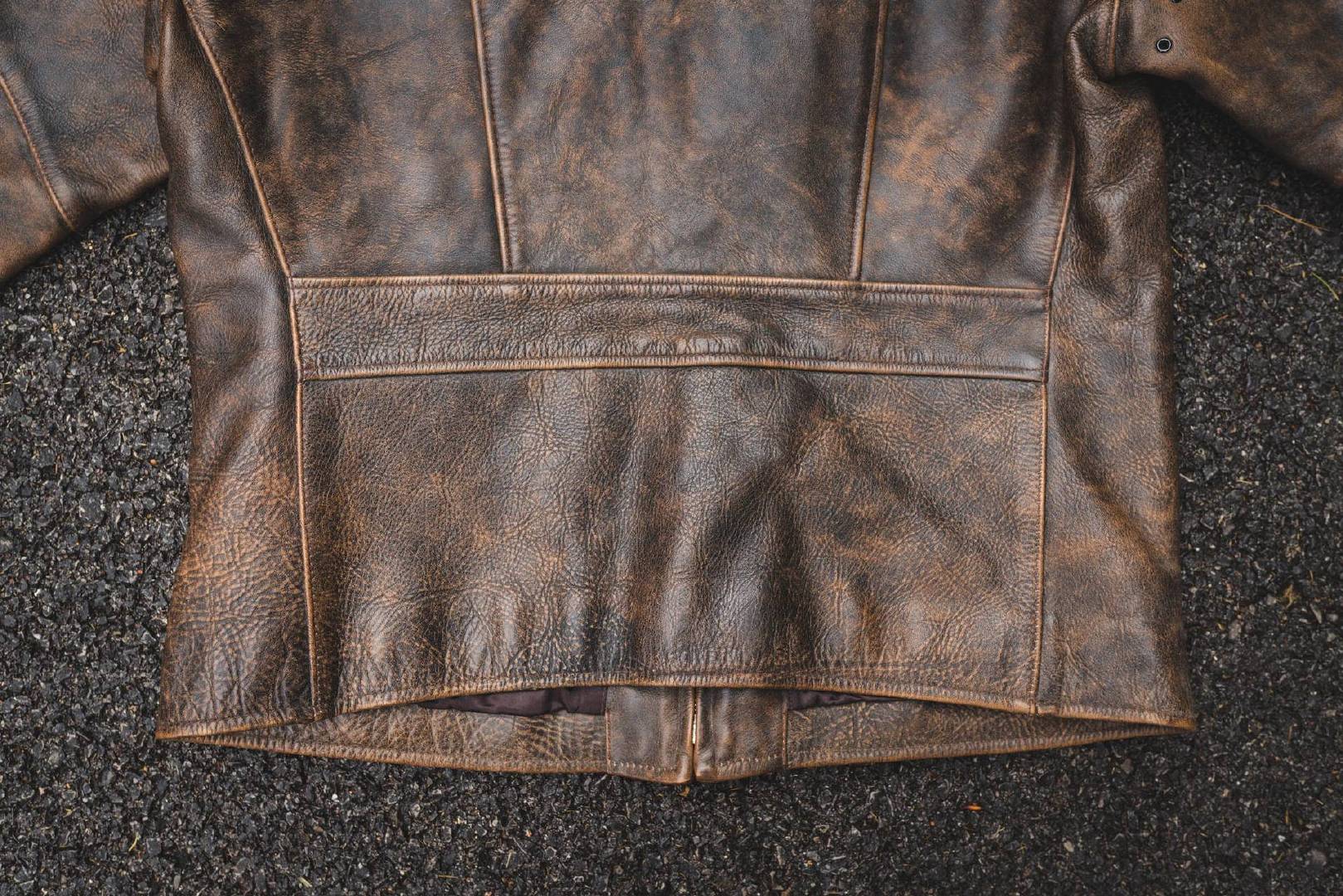 男小牛皮翻毛皮复古做旧皮衣,牛皮复古做旧皮衣男中长款