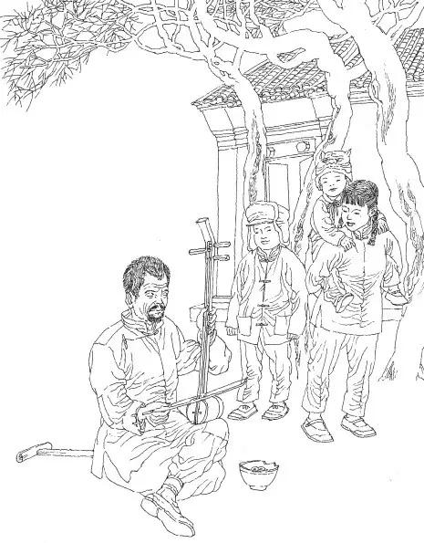 看连环画,清末老北京民俗画