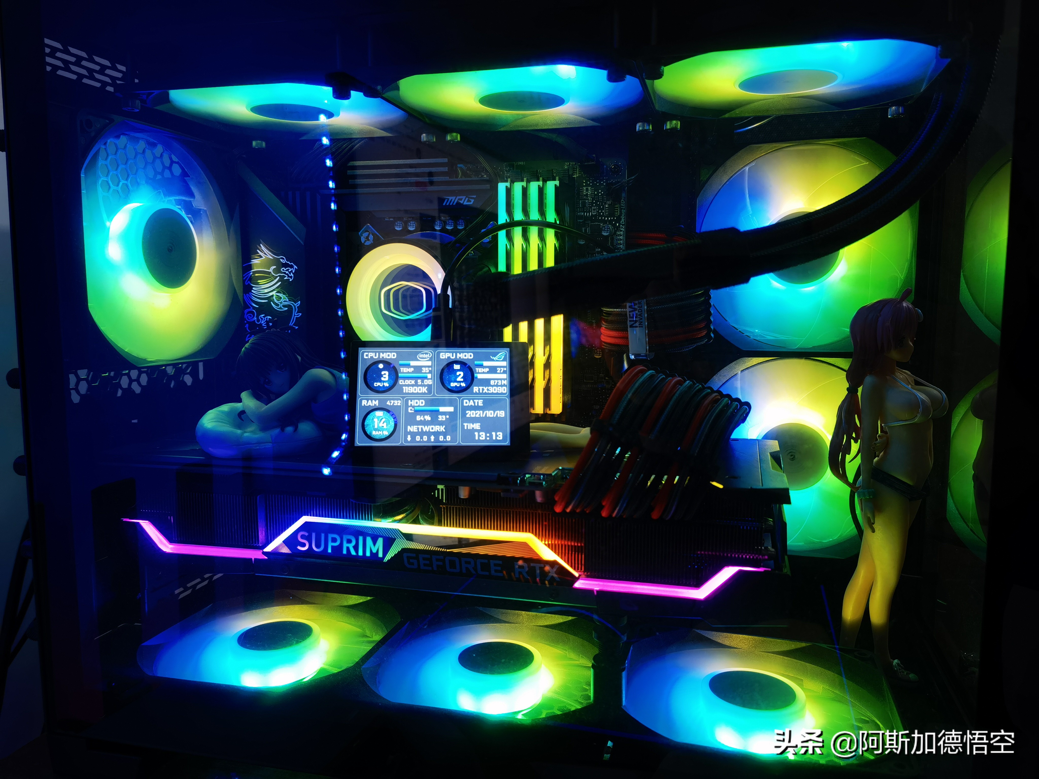 分体式装机过程,第一款一体式水冷