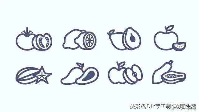 画水果大全图片简笔画,水果简笔画和水果切开简笔画