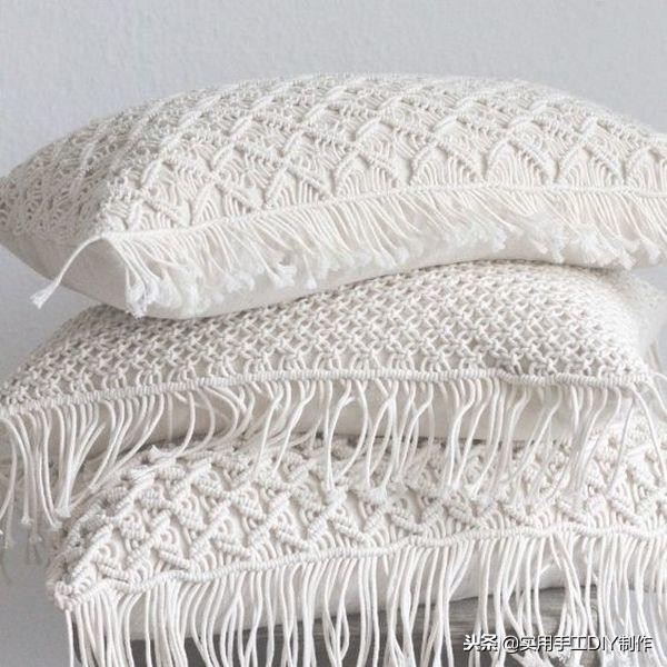 手工纯白棉绳编绳挂件,手工编绳合集名称