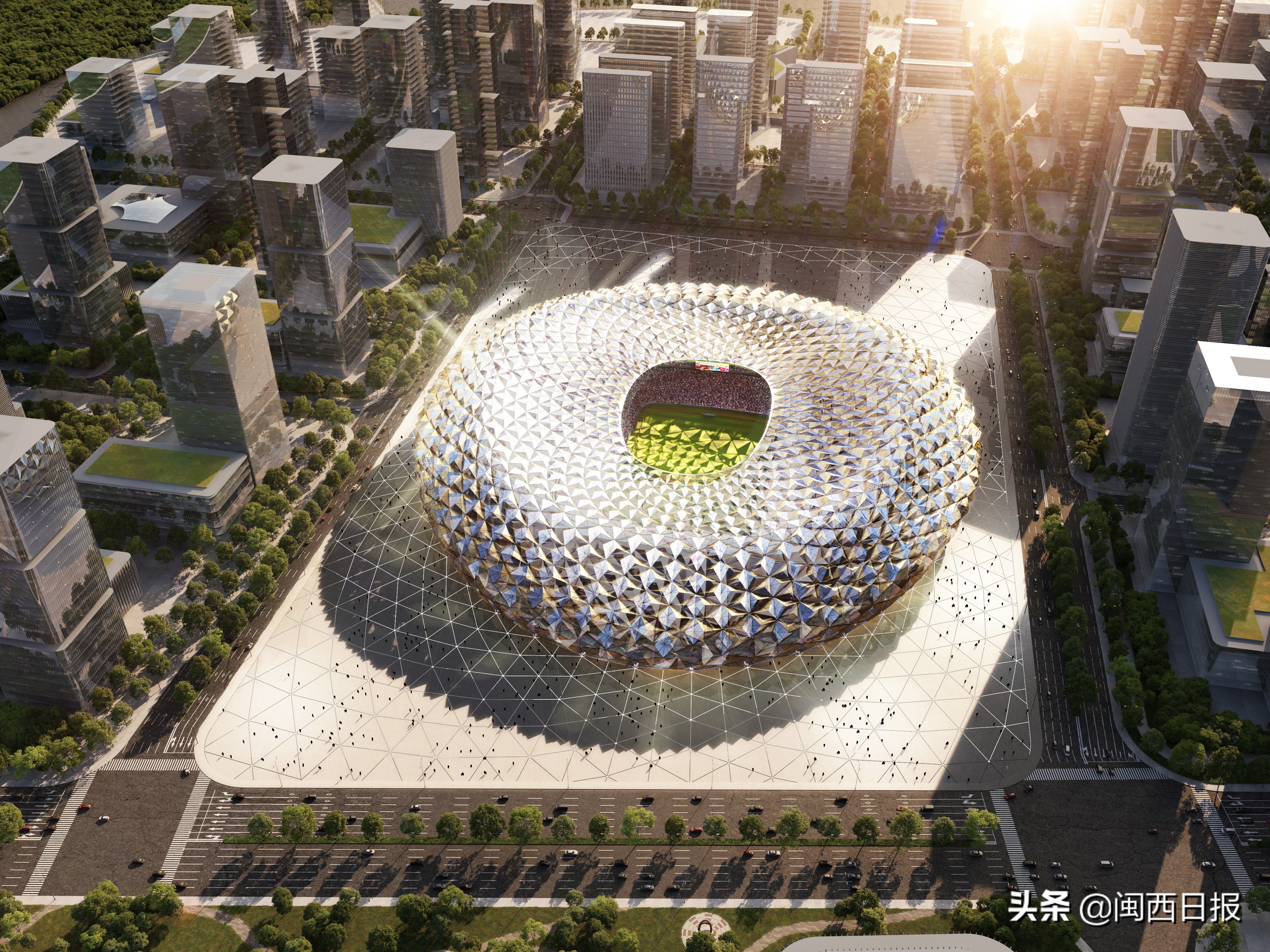 广州恒大新足球场效果图,广州恒大足球场修改后效果图