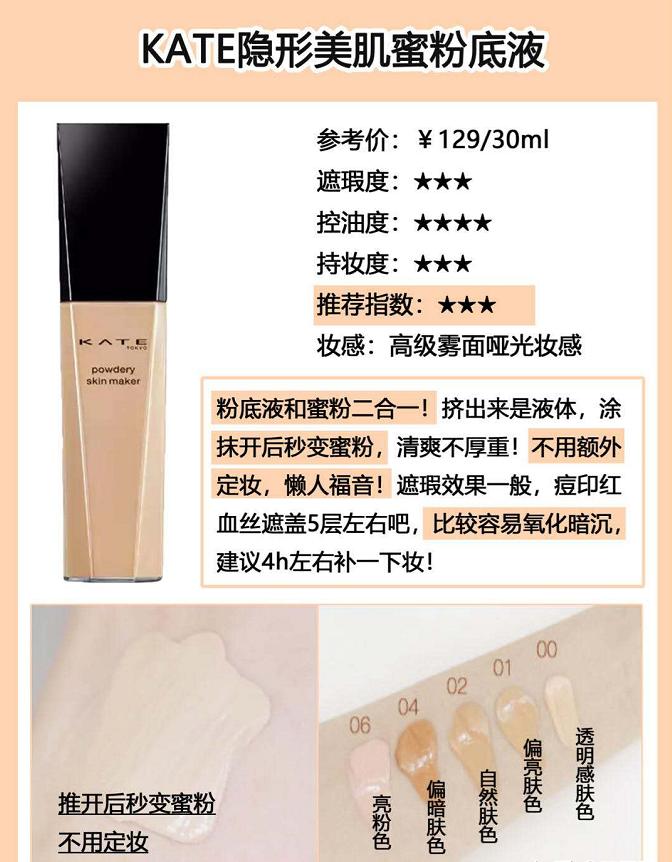 油皮粉底液推荐遮瑕持久不脱妆,粉底液推荐混油皮平价