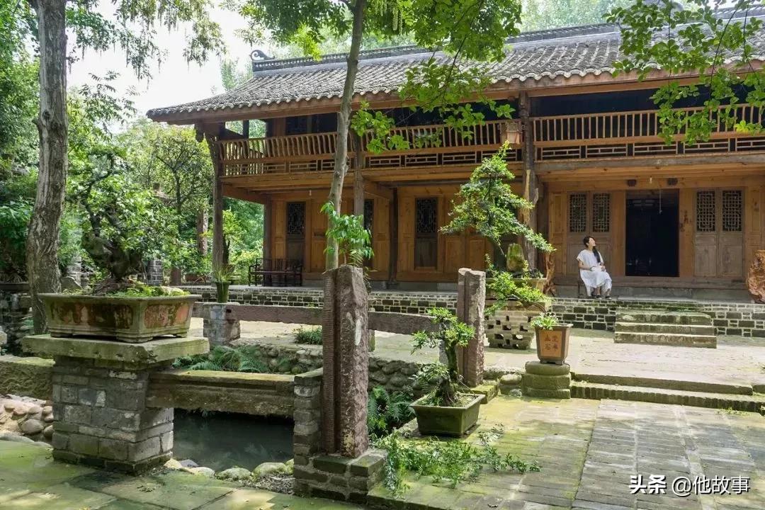 人间仙境般的世外桃源庭院,原始森林自建世外桃源