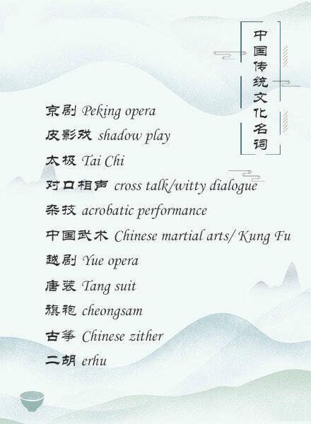 这些中国传统文化名词用英语怎么说？学起来，考试交流都实用！