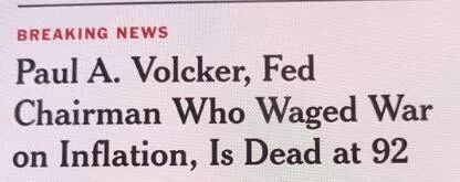 前美联储主席保罗·沃尔克逝世：曾服务6届总统，被骂赌徒，换来美国20年牛市