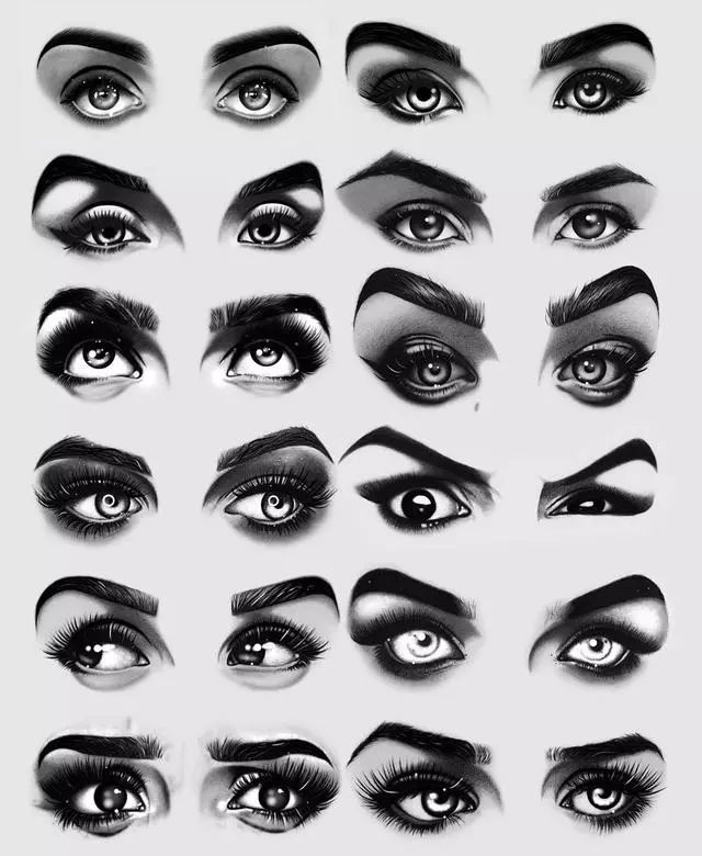 各种眼睛画法大合集,各种眼睛的画法教程容易记