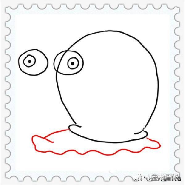蜗牛的画法简笔画图片大全,蜗牛的画法儿童简笔画图文
