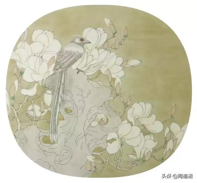 宋人工笔花鸟临摹步骤,工笔花鸟玉兰的画法