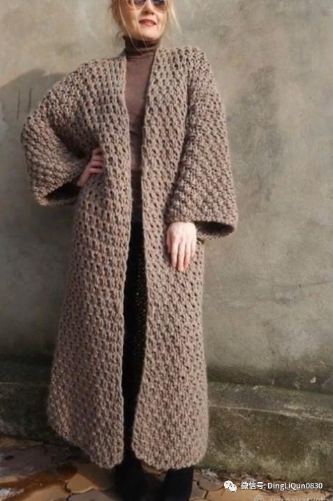 春秋针织女装长款开衫外套,加肥加大针织开衫外套长款