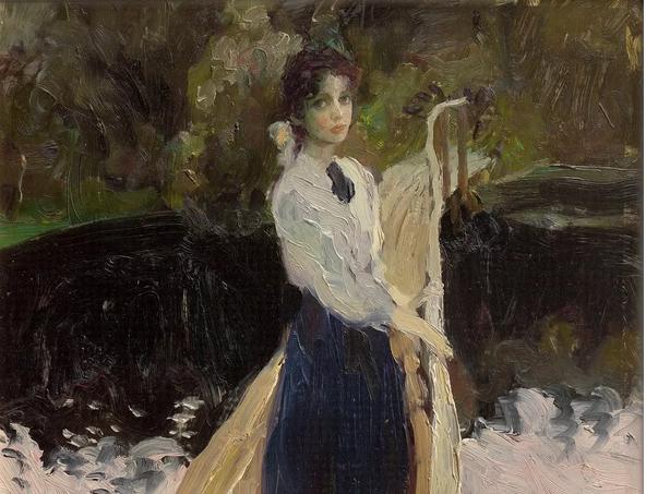 油画家何多苓作品选,1986年当代油画四人展何多苓