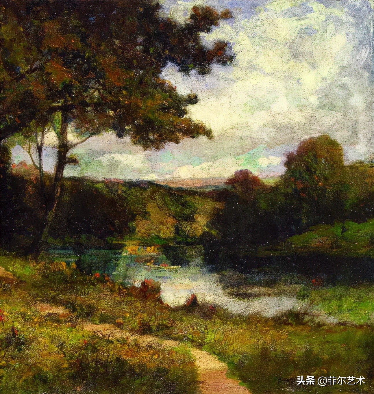 欧洲田园油画风景图片大全,古典油画风景美丽乡村