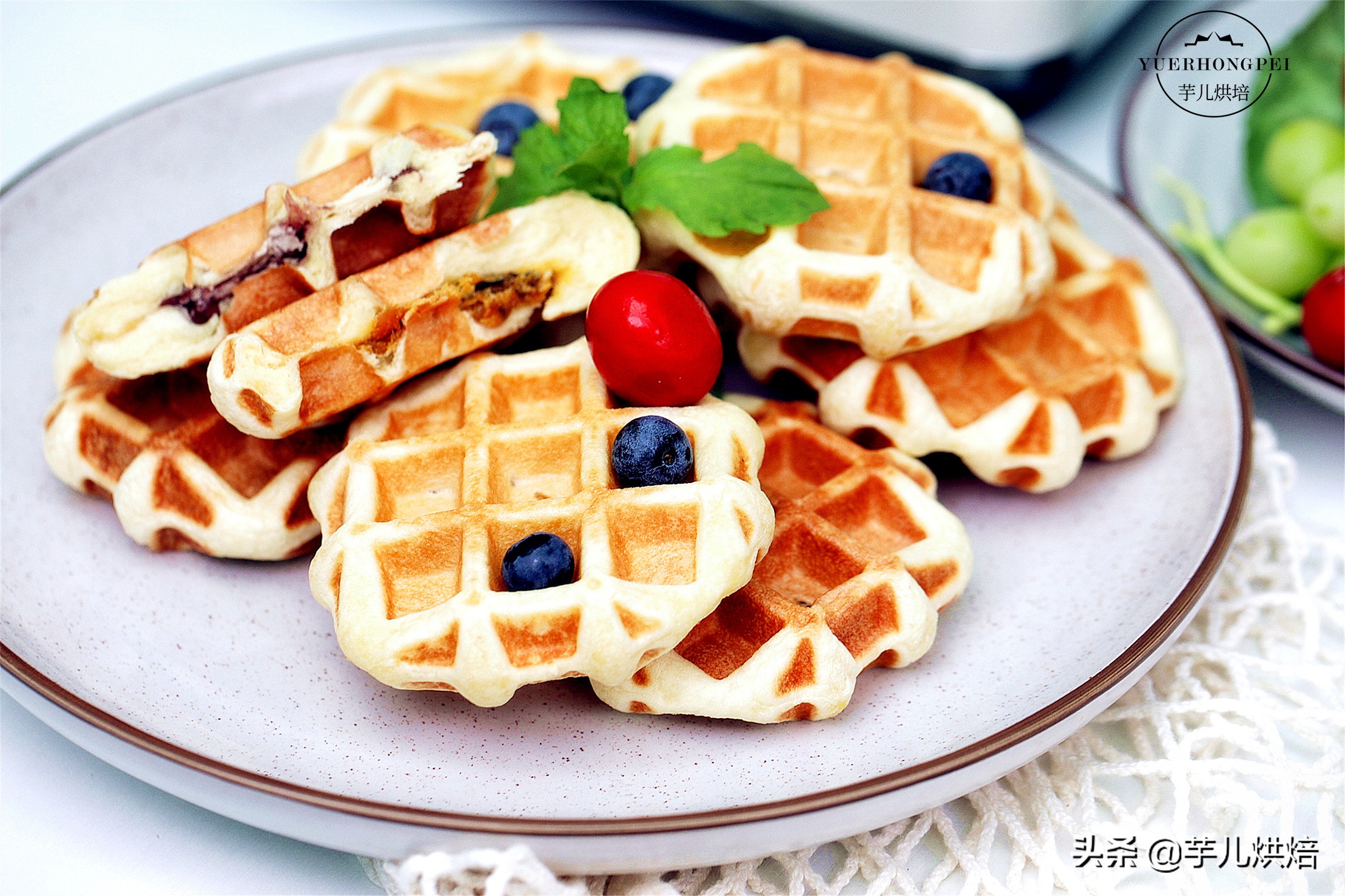不用烤箱做华夫饼,不用模具机器自制华夫饼