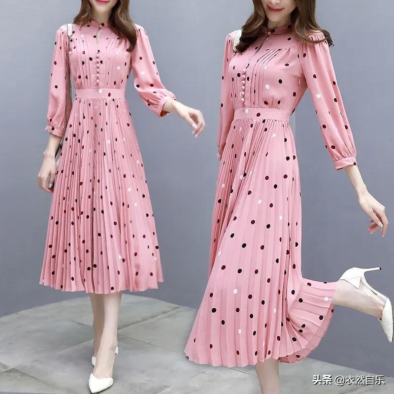 2020年流行的碎花裙子半身裙,今年最流行的雪纺裙碎花