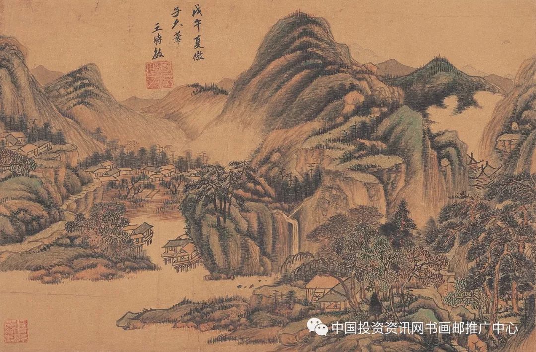 王时敏青绿山水,王时敏仿宋山水十幅册页高清图