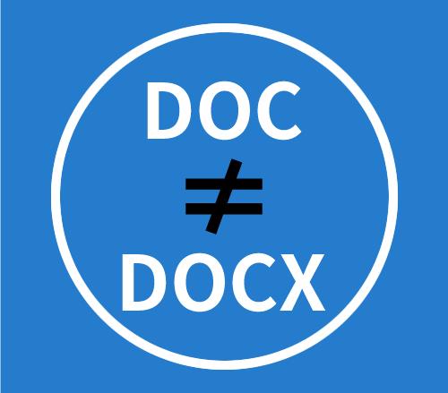 word文档后缀名doc和docx,word文档显示doc或docx