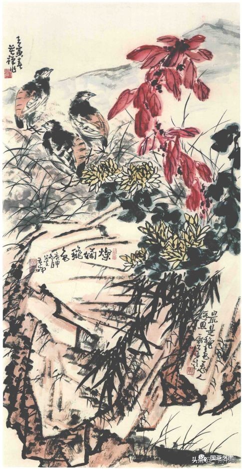 李苦禅画梅作品,李苦禅的菊花国画作品图片
