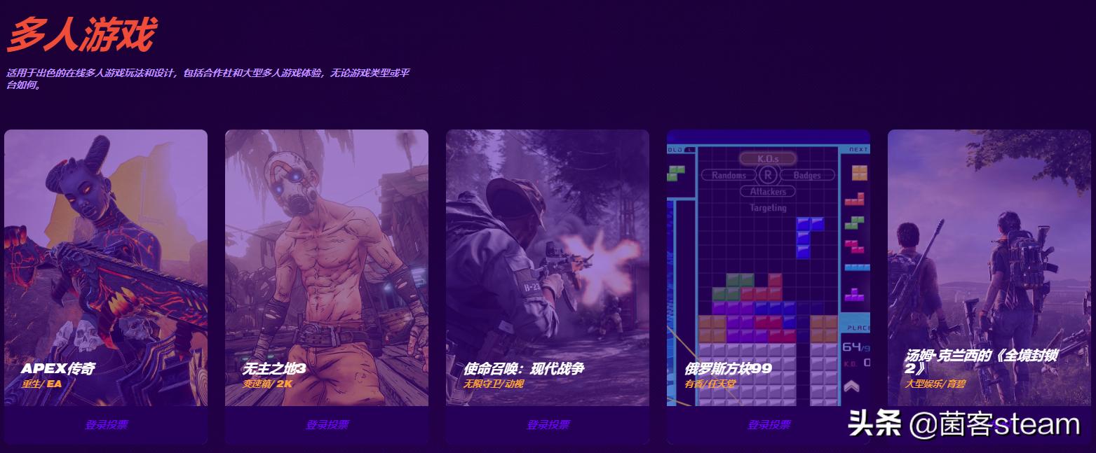 2020年公认最好游戏,2019年最佳游戏提名