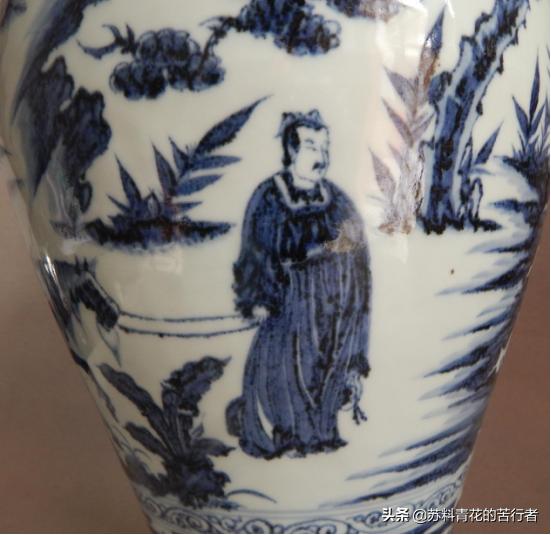 仿苏麻离青料青花瓷值钱吗,苏麻离青料瓷器底足图片大全